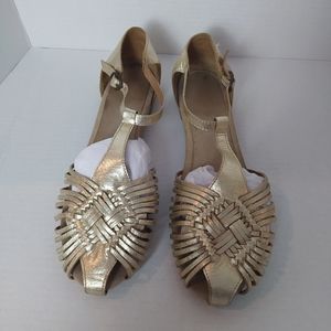 Seychelles strappy sandals, gold metallic 11
